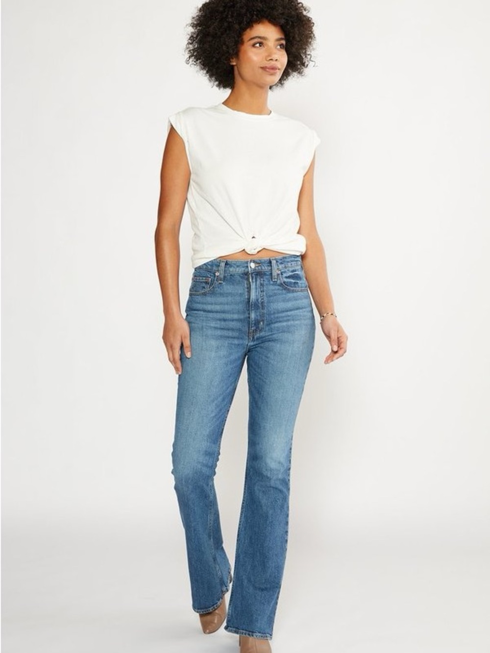 Etica Sasha Flare Jeans in Light Blue